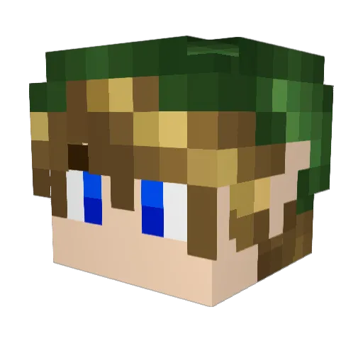IamAlexio Minecraft avatar head, 3D render