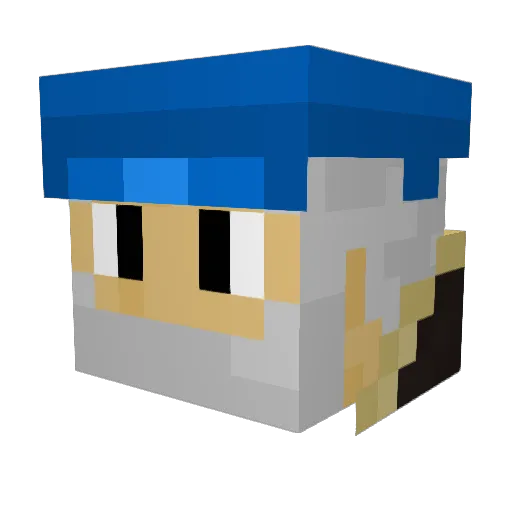 IamAlphaOmega Minecraft avatar head, 3D render