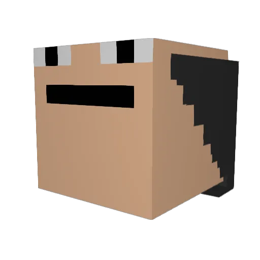 IamBhop Minecraft avatar head, 3D render