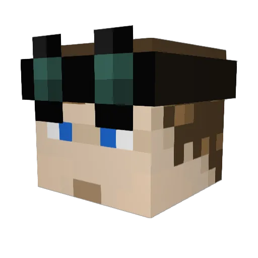 IamBlaze Minecraft avatar head, 3D render