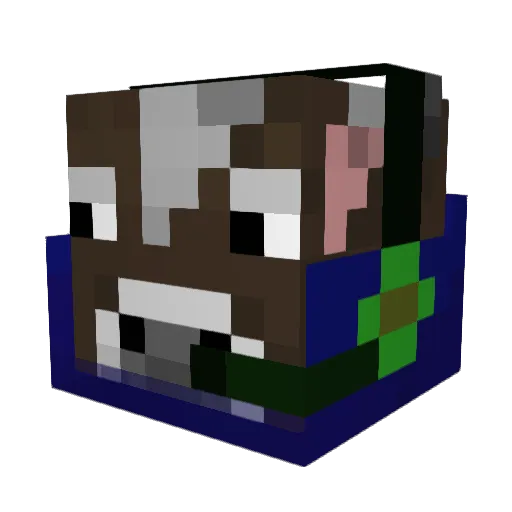 IamBull Minecraft avatar head, 3D render