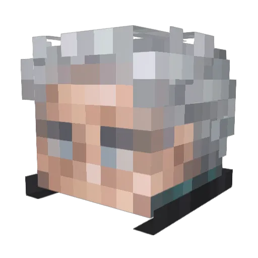 IamCloudy Minecraft avatar head, 3D render