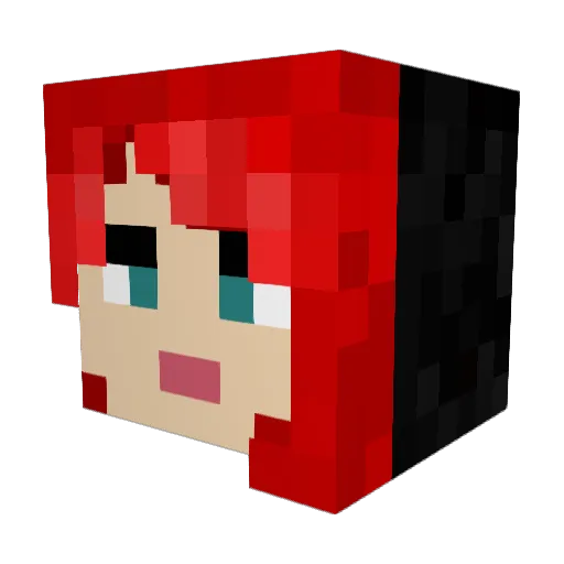 IamDeet Minecraft avatar head, 3D render