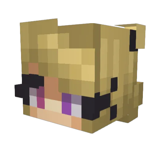 IamDev Minecraft avatar head, 3D render