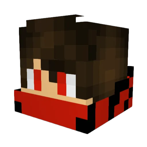 IamDoppio Minecraft avatar head, 3D render