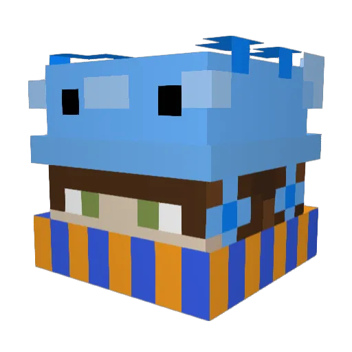 IamEdak Minecraft avatar head, 3D render