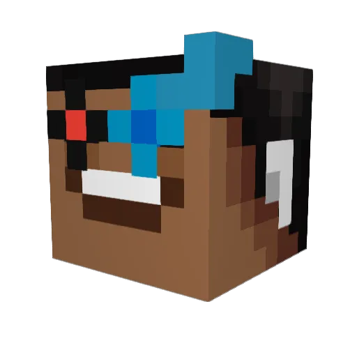 IamHim1234 Minecraft avatar head, 3D render