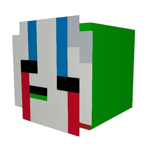 IamHuger Minecraft avatar head, 3D render