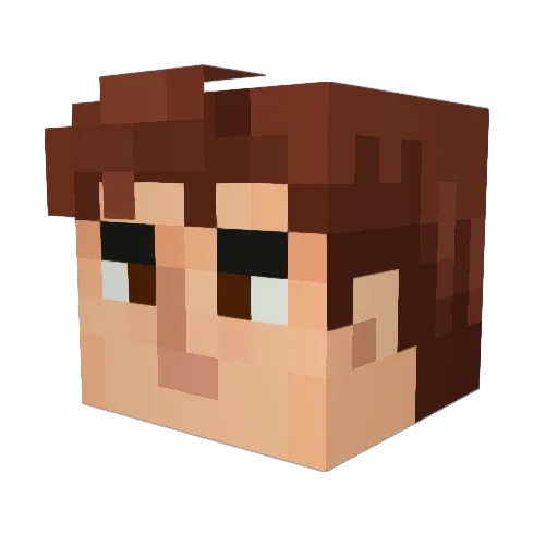 IamJan Minecraft avatar head, 3D render