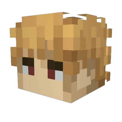 IamJustaDoor Minecraft avatar head, 3D render