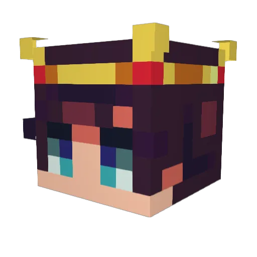 IamKik Minecraft avatar head, 3D render