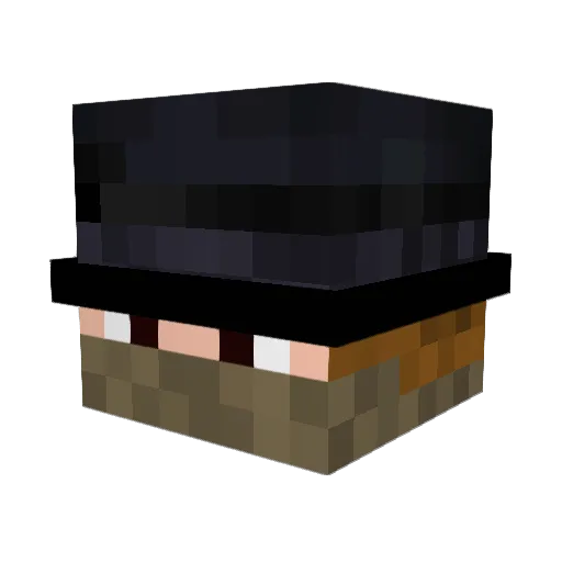 IamKin0 Minecraft avatar head, 3D render