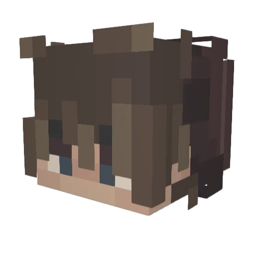 IamNineU Minecraft avatar head, 3D render