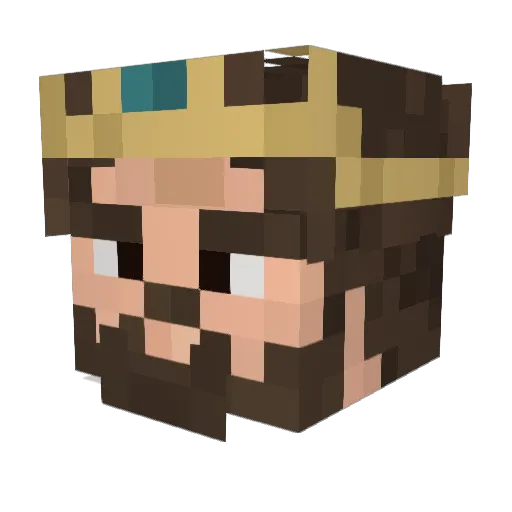 IamNoobRD Minecraft avatar head, 3D render