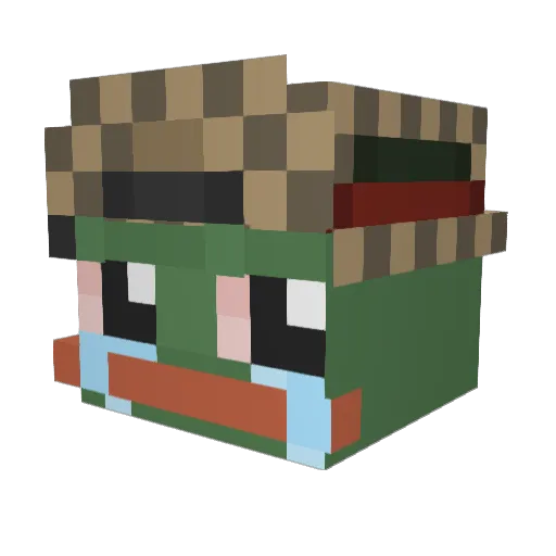 IamPapi12 Minecraft avatar head, 3D render