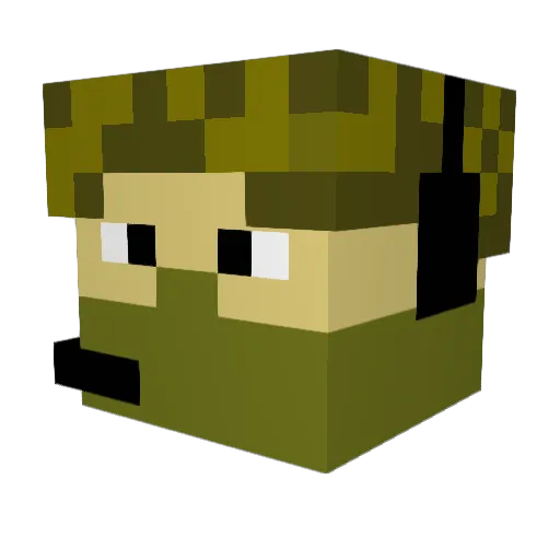 IamRahbar Minecraft avatar head, 3D render