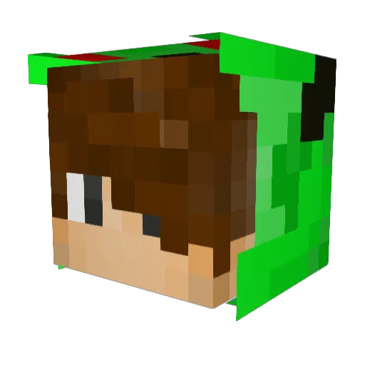 IamRaphaeL Minecraft avatar head, 3D render