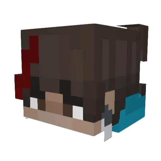 IamRicoo_ Minecraft avatar head, 3D render