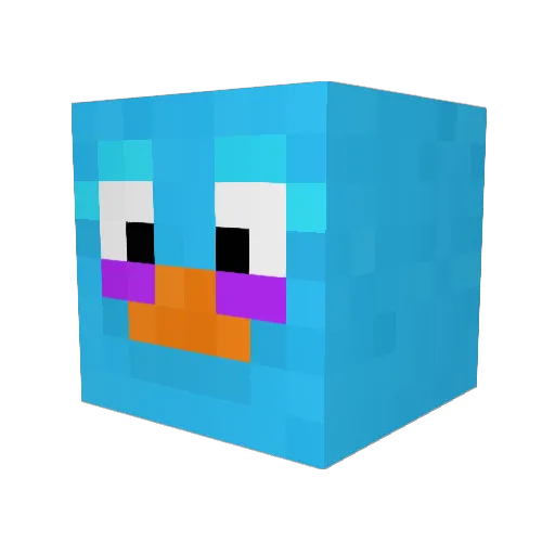 IamSOABS Minecraft avatar head, 3D render