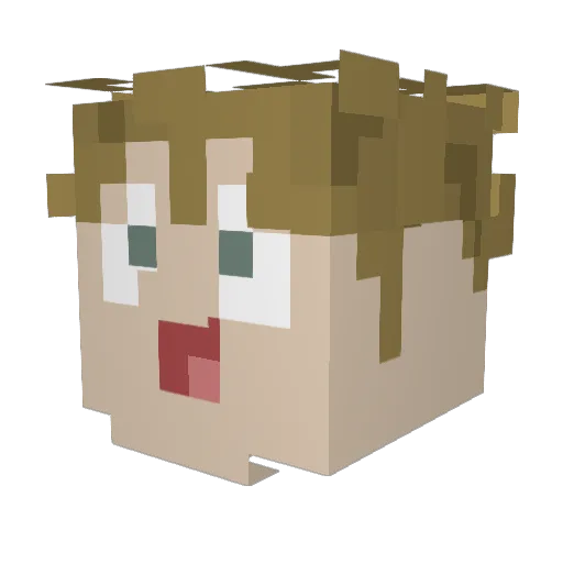 IamSadPanda Minecraft avatar head, 3D render