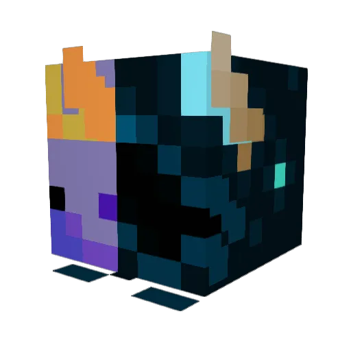 IamSamu03 Minecraft avatar head, 3D render