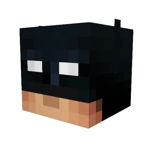 IamSilent Minecraft avatar head, 3D render