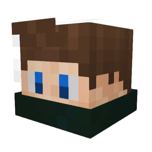 IamSnasty Minecraft avatar head, 3D render