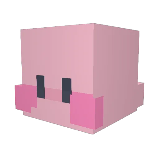 IamSoLockedIn Minecraft avatar head, 3D render