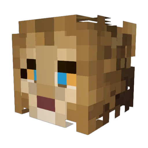IamSooss Minecraft avatar head, 3D render
