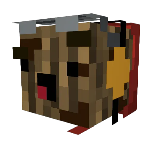 IamSticks Minecraft avatar head, 3D render
