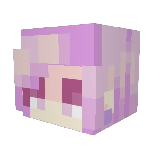 IamSybr Minecraft avatar head, 3D render