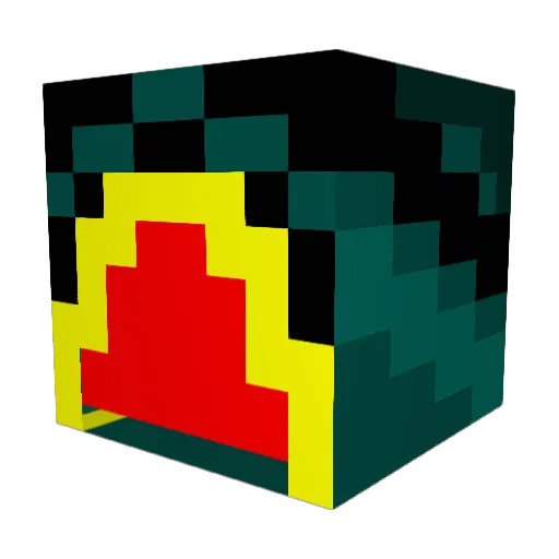 IamTJ Minecraft avatar head, 3D render