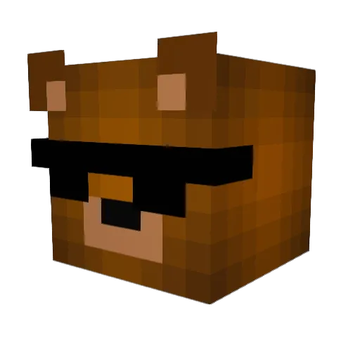 IamThaBear Minecraft avatar head, 3D render
