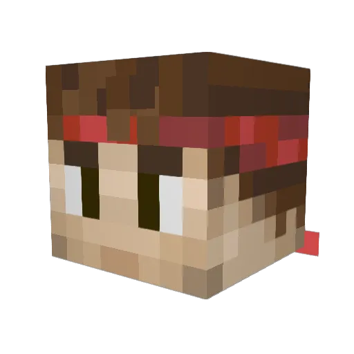 IamToru Minecraft avatar head, 3D render