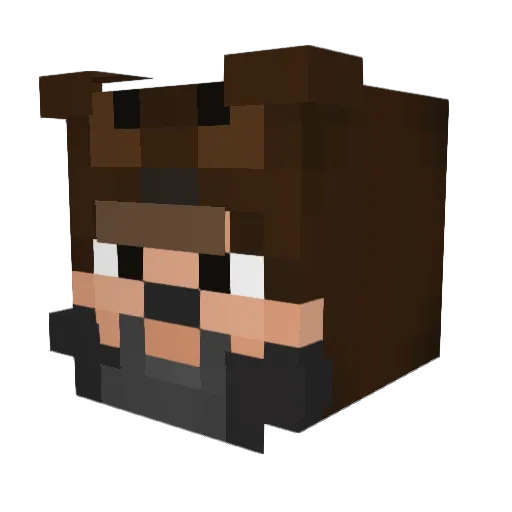 IamUdyr Minecraft avatar head, 3D render