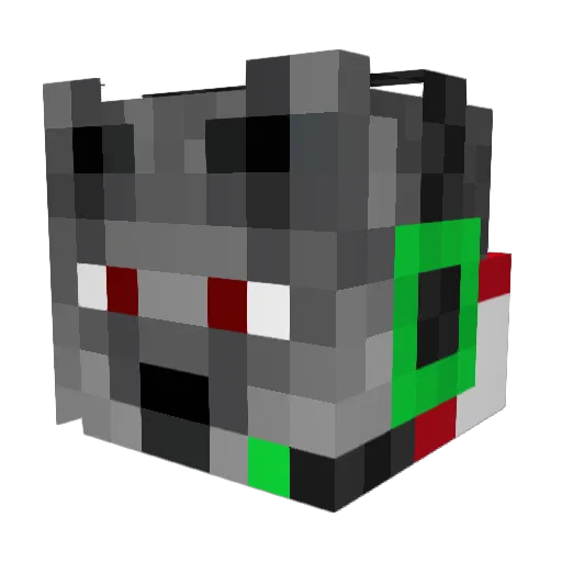 IamW0lf Minecraft avatar head, 3D render