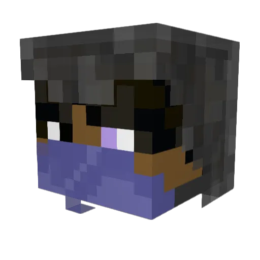 IamWahoo Minecraft avatar head, 3D render
