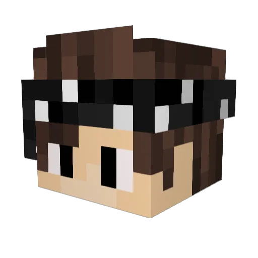 IamWalker Minecraft avatar head, 3D render