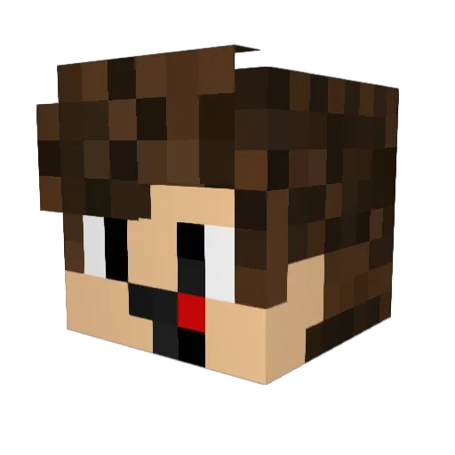IamWorrior Minecraft avatar head, 3D render