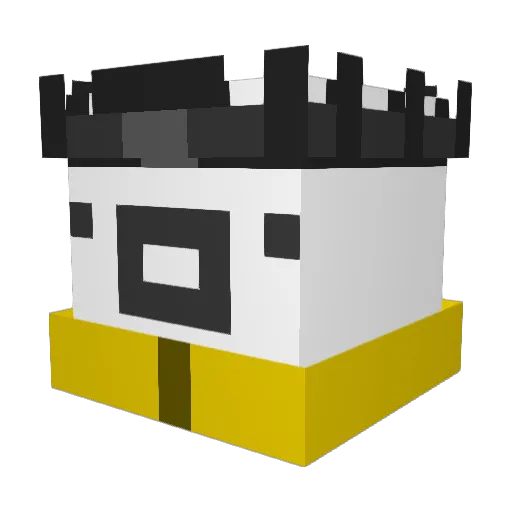 Iam_Enel Minecraft avatar head, 3D render