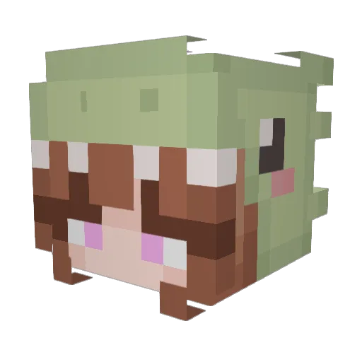 Iam_Sary Minecraft avatar head, 3D render