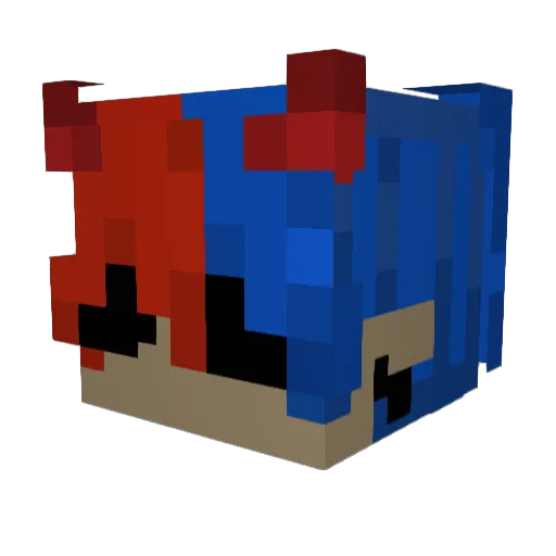 Iam_big Minecraft avatar head, 3D render