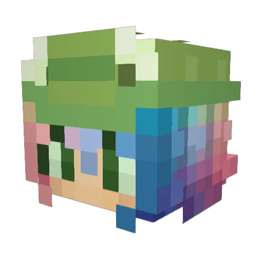 IamaMuppet Minecraft avatar head, 3D render