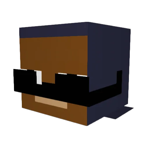 IamaVegetable Minecraft avatar head, 3D render