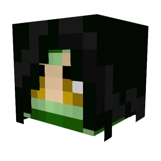 Iaman3rd Minecraft avatar head, 3D render