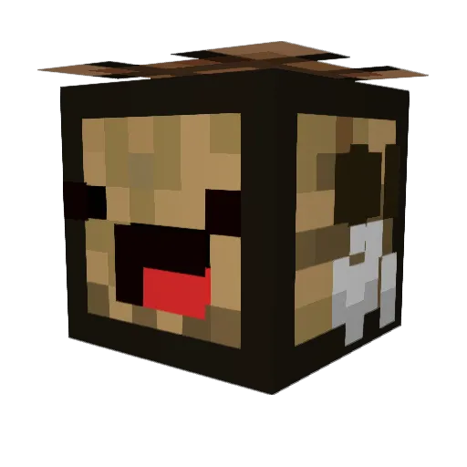 Iamatable Minecraft avatar head, 3D render