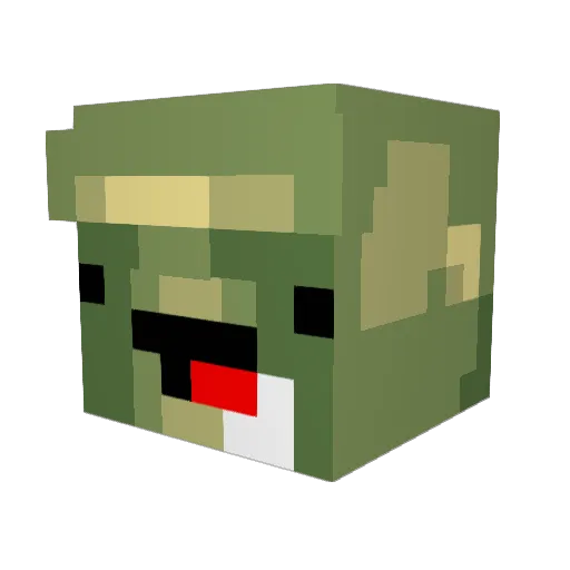 Iambored532 Minecraft avatar head, 3D render