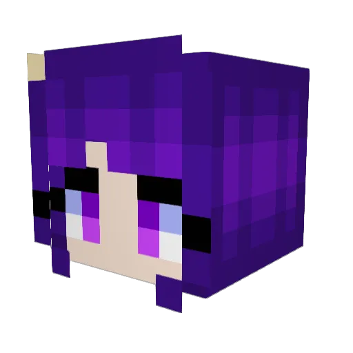 IamcalledZoe Minecraft avatar head, 3D render