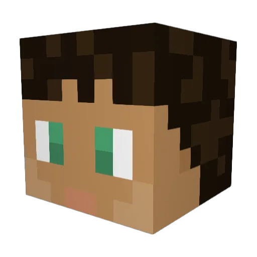 Iamdarrr Minecraft avatar head, 3D render
