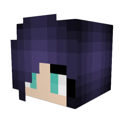 Iamjustapony Minecraft avatar head, 3D render